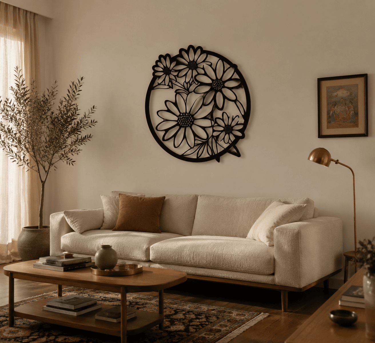 طرح گل‌های مروارید لاین‌آرت روی مخمل