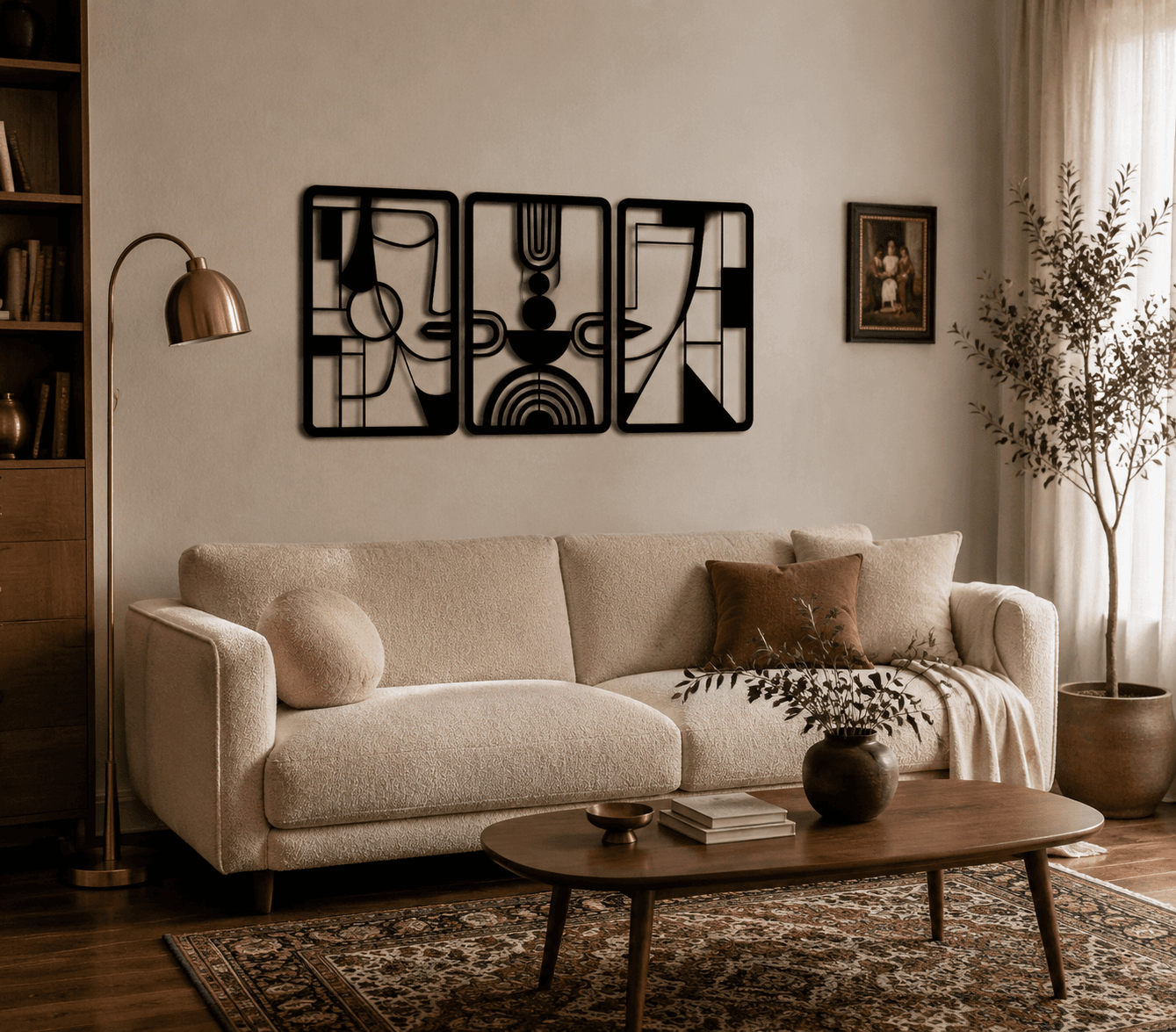طرح انتزاعی خطی روی مخمل مشکی
